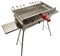 Mangal Edelstahl 2 mm Schaschlickgrill Set mit automatischen Spießdreher
