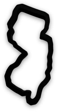 New Jersey State Cookie Cutter with Easy to Push Design (4 inch)