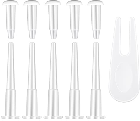 Yolev 11 Stück Yoga Ball Air Plug Ball Needle Set Large und Small Sport Ball Stecker Fitness Ball Plug Ersatzubehör