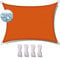 sonnensegel wasserdicht 3x4m Sonnenschutz sandkasten Sonnenschutz für Balkon Garten-sonnensegel raffbar Shades Segel UV Schutz wetterschutz für hinterhöfen inkl befestigungsseile-Orange