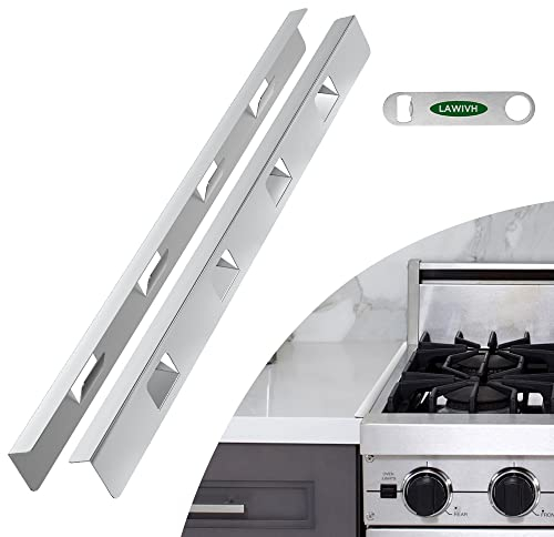 Stove Gap Covers Stainless Steel stove gap filler range trim kit Between Oven and Countertop Dishwasher Dryer Heat Resistant and Easy to Clean (23.4' silver,1 Pair)