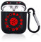 Cool Schutzhülle für Airpods 1/2nd Generation mit Japanisches Anime Muster, Stoßfeste Silikon Taschen mit Strapazierfähigem Schlüdsselbund für Airpods 1&2 Generation, Ultradünn, Anti-Rutsch für Männer