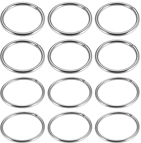 QUARKZMAN Insgesamt 16 Stck O-Ringe geschweißte Ringe 50x3mm und 50x4mm 201 Edelstahl