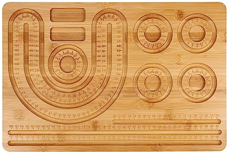 Wood Bead Board, Sturdy Wood Color Jewelry Design Board Make Template Jewelry Making Measuring Design Board for DIY Design Beaded Bracelet Necklace Jewelry