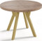 WFL GROUP Designer Runder Ausziehbarer Esstisch - Loft-Stil, Industriell, Platzsparend - Goldene Beine - 100 bis 200 cm - für 6-8 Personen - Hergestellt in EU - Sonoma Eiche - 200 cm