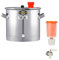 Speidel Gärbehälter Edelstahl 280 mm D, 15 Liter inklusive V2A Ablasshahn und Gärspund, Universalfass V2A Edelstahl für Lagerung, Transport und Vergären von Most, Wein, Saft, Gärfass Edelstahl 15L