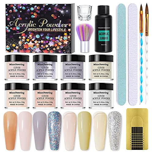 RoseFlower Poudre Acrylique pour Ongles Professionnel, Kit de poudre d'ongles en acrylique pour débutants, avec 3 couleurs de poudre acrylique rose clair, extension d'ongles pour salon #5