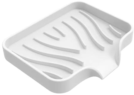 Porte-Savon en Silicone de Haute Qualité - Design Anti-dérapant et Drainant(Blanc)