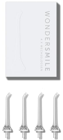 Wondersmile Ersatzdüsen für Munddusche Waterflow - SmoothFlow-Technologie für optimale Zahn- & Zahnfleischpflege (White, 4er Pack)