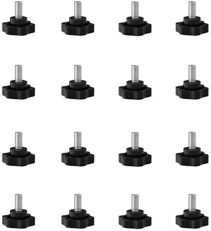 SHULLIN 16 Stück M4x12mm Sternkopfschraube Sterngriffschraube Sternschraube | Rändelschraube Sterngriff Schrauben Sterngriff Gewinde Klemmknopf für Maschine Industrie Ausrüstung (M4x12mm)