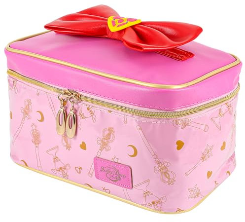Kosmetiktasche für Frauen Sailor Moon wasserfeste Make-up-Tasche für Mädchen, Sailor Moon Gadget, Aufbewahrungstasche mit großer Kapazität, langlebig und tragbar., Rosa, niedlich