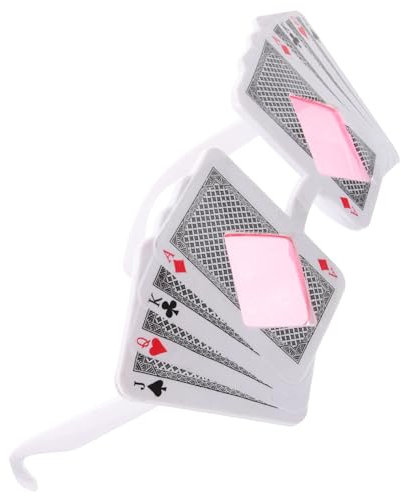 PHENOFICE Spielkarten Brillen Lustige Partybrille 1 Paar Pokerkarten Design Kostüm Accessoire Foto Requisit für Erwachsene Pokerparty Karneval Maskerade Festival Witzige Requisite