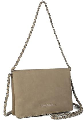 Gladdon Klein Handtasche für Damen, Kleine Umhängetasche Mit Reißverschluss Schultertasche Crossbody Tasche Mit Magnetschnalle elegante Clutch Abendtasche Metall Dekorative(Grau)