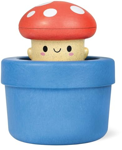 Tiger Tribe ECO Bath Pop-Up Mushroom, Peekaboo Water Toy | For Babies & Toddlers, Peekaboo Water Toy, Sustainably Made with Bioplastic, Unique Children's Gift Age 0+ Months