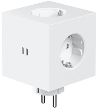 Avolt Square Lot de 2 multiprises avec USB-C - Design cube avec 3 prises et 2 ports USB-C (30 W) - Multiprise pour bureau et maison - Disponible en plusieurs couleurs (blanc)