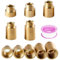 5 Pièces Tubo Prolunga Rubinetto Prolunga Rubinetto Ottone, FORMVERSITY Prolunga per Tubo Filettato per Rubinetti 1/2x10mm/15mm/20mm/25mm/30mm, Prolunga Filettata Rubinetto Presa Esagonale