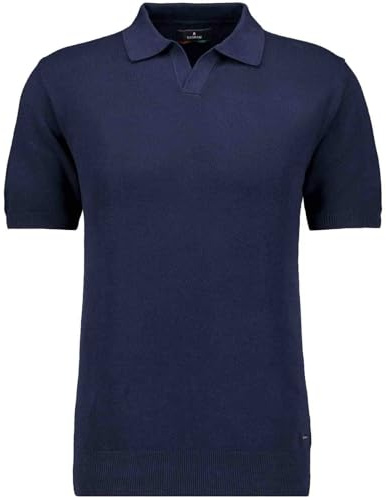 RAGMAN Herren Strick-Pullover Resort-Kragen, Kurzarm