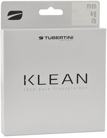 Tubertini KLEAN Fluorocarbon 100% PVDF – Invisibile e Ultra Resistente per Finali Acqua Dolce e Mare – Perfetto per Big Game, Traina e vertical fishing.