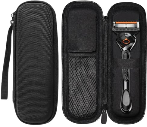GXGM 1 Stück Geeignet für Rasierer Herren Tragbar Hart Reise Case,Aufbewahrungsbox, Etui Hülle Wasserdicht Tasche,Für Fusion 5 Mach3 and ProGlide,Schwarz