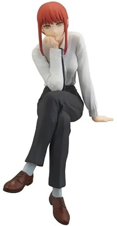 Anime Makima Figur 14cm Sitzende Action Figuren Modell PVC Cartoon Statue Desktop Ornamente Sammlerstücke, Geschenke für Anime Fan