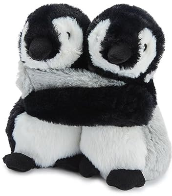 Microwavable Heatable Pair Plush Soft Toys – Fully Heatable & Freezable | Scented with French Lavender | Soothing Warm or Cool Comfort | Cuddly for Anxiety (Pair of Penguins)