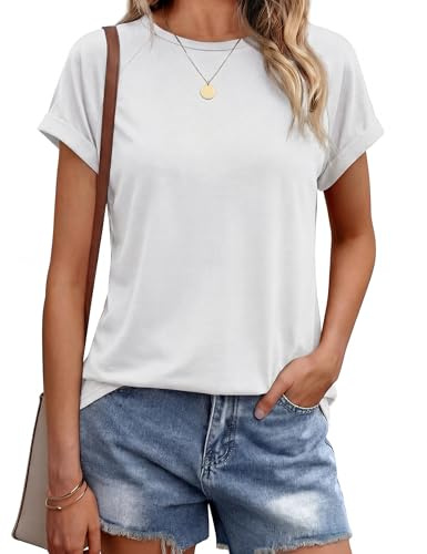 Leversic Casual Women Tops Plain Basic Short Sleeve T-Shirt Regular Fit | Leversic Casual Women Tops Plain Basic Short Sleeve T-Shirt Regular Fit