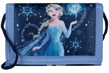 Undercover Frozen Geldbeutel für Kinder, Brustbeutel mit ELSA und Olaf Motiv, Blau, 9 x 2 x 13 cm, Portmonee für Jungen und Mädchen