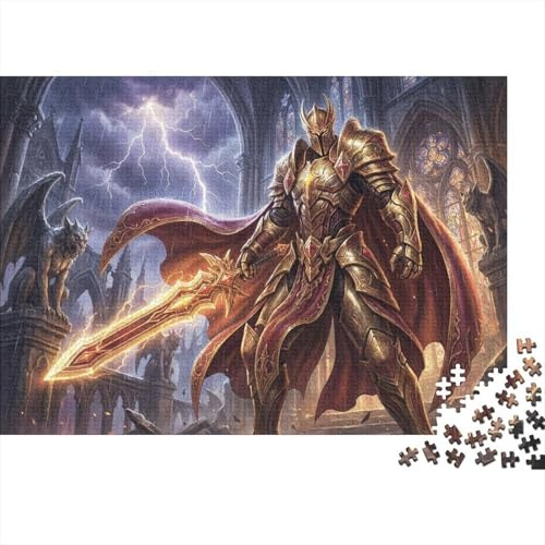 Tempelritter Puzzle 1000 Teile Erwachsene & Kinder,Wanddeko,Anti-Stress,Karton,Premium,Geduldsspiel,Herausforderung,Geschenk,Lernspiel,ab 14 J.,Knifflig 70x50cm