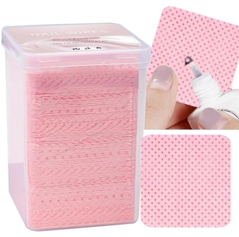 Nail Wipes Portable Square Lint Free Wipes | Nail Varnish Remover Wipes for Nails Lash Extension