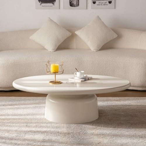 SOUWOFS Couchtisch Oval 116x75x36cm | Moderne Beistelltisch, Wohnzimmertisch, Sofatisch, Für Schlafzimmer und Büros