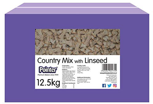 Pointer - Country Mix with Linseed - Oven Baked Dog Biscuits with Added Vitamins and Minerals, 12.5kg Box