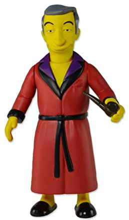 NECA 16001 Simpsons 25th Anniversary Series 1 Hugh Hefner Figure, Red/Yellow, 5-Inch
