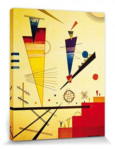 1art1 Wassily Kandinsky Poster Fröhliche Struktur, 1926 Bilder Leinwand-Bild Auf Keilrahmen | XXL-Wandbild Poster Kunstdruck Als Leinwandbild 50x40 cm