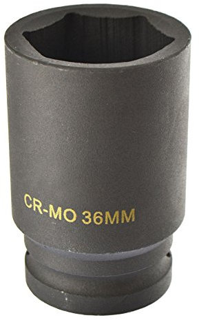 36mm Metric 3/4 Drive Double Deep Impact Socket 6 Sided Single Hex Thick Walled