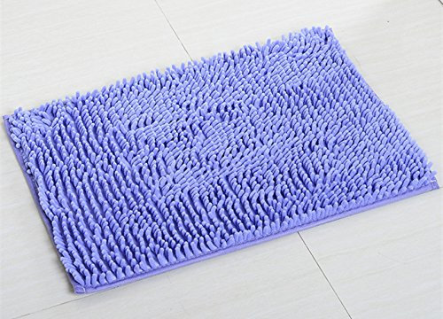 Chickw1 Tapis de Salle de Bain Antidérapant, Confortable et Doux, Super Absorbant pour Douche (40 * 60 cm, Lilas)