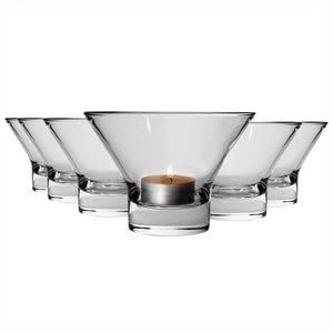 Bormioli Rocco Ypsilon Candle Tealight Decoration Bowls 130mm - Pack of 6