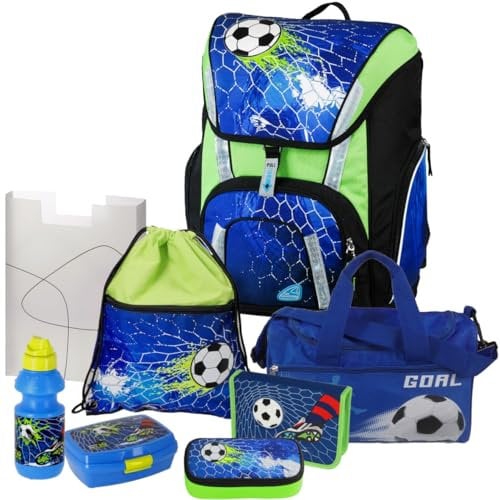 Schneiders Soccer Champ - Football Fußball - Schulranzen-Set TOOLBAG SMART 8tlg. mit Sporttasche, FEDERMAPPE, BROTDOSE und TRINKFLASCHE - 78321-070