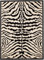 Carpeto Tierfell Teppich Creme Schwarz 300 x 400 cm Zebra Muster Kurzflor Verona Kollektion