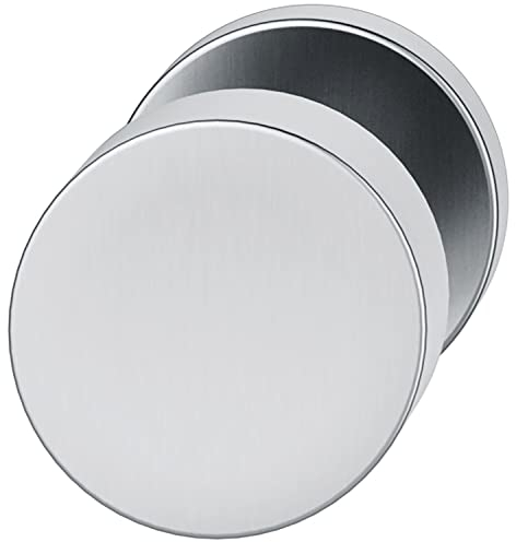 FSB 0 23 0829 03400 6204 Türknauf ASL/AGL nach ÖNORM, Türknopf fest auf Rosette rund abgeflacht, Edelstahl matt 23081103500, Silber