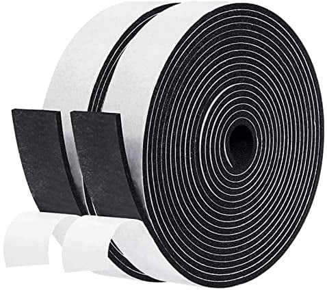 fowong 10m Moosgummi Selbstklebend 25mm(B) x 3mm(D) Dichtungsband Schaumstoff Klebeband Türdichtungen Gummidichtung für Kollision Siegel Schalldämmung Schwarz
