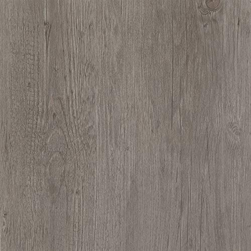 FloorPops FP3320 Ashwood Peel & Stick Floor Tiles, Grey, 12L x 12W x 0.06T