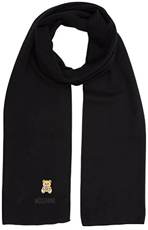 Moschino sciarpa lana Teddy bear donna black
