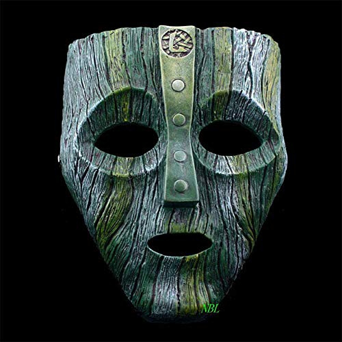 Strnry Cameron Diaz Loki Halloween Resin Masks Jim Carrey Venetian Mask The God of Mischief Masquerade Replica Cosplay Party Supplies,Props, Gift,Green