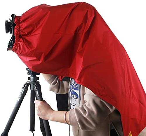 eTone Einstelltuch für 4x5 Großformat-Kamera Professionelle Fokussiertücher für große Formate Dark Cloth for 4x5 Large Format Camera Fokussierhaube (Rot)
