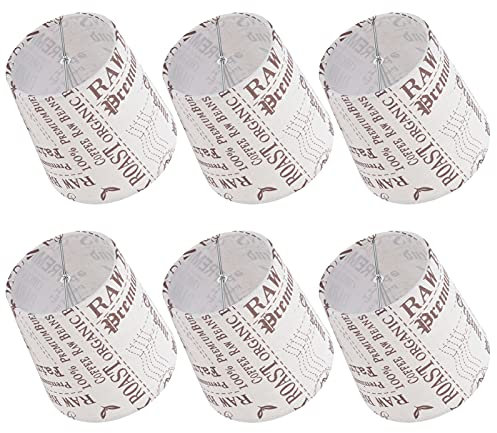 HERCHR Lot de 6 Abat-Jours de Lustre, Mini Abat-Jour à Pince pour Lampe Murale de Lustre de Table, 4 x 6 x 5 Pouces