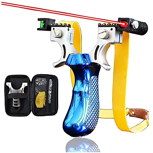 SmartB Fionda in Pietra Zwille Professionale per la Caccia - Fionda per Ogni Dimensione di Mano - Catapulta con Elastico Resistente - Fornita con Custodia in Pelle