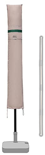 Sekey Sonnenschirm Schutzhülle mit Stab, Abdeckhauben für Ø 200 cm / 200×150 cm / 200×125 cm Gartenschirm,Abdeckung für Balkonschirm, 100% Polyester, wasserdicht, Khaki
