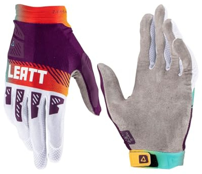 Leatt 2.5 X-Flow Contrast Motocross-Handschuhe (White/Purple,2XL)