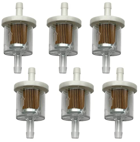 LiteTour Fuel Filter for Briggs Stratton 1/4'' Inline 40 Micron Compatible with Kawasaki FH430V