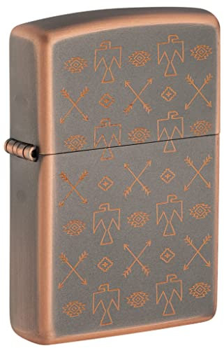 ZIPPO Indian Pattern Design Briquet Coupe-Vent, Rechargeable, dans Une boîte Cadeau de Haute qualité